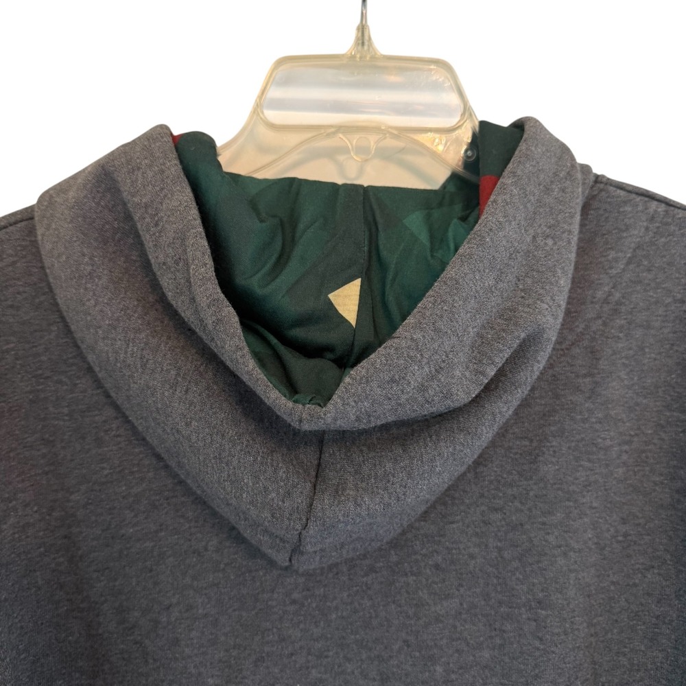 Jameson Irish Whiskey Hoodie Mens Medium Charcoal Gray Green Logo Pullover - Picture 4 of 14